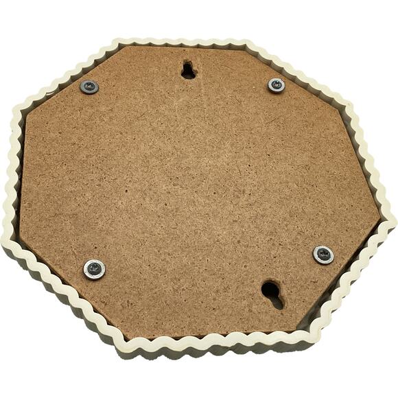 Vintage HOMCO 7" Mirror Faux Wicker/Rattan Octagonal 1970s Cottage Wall Decor - Picture 3 of 8